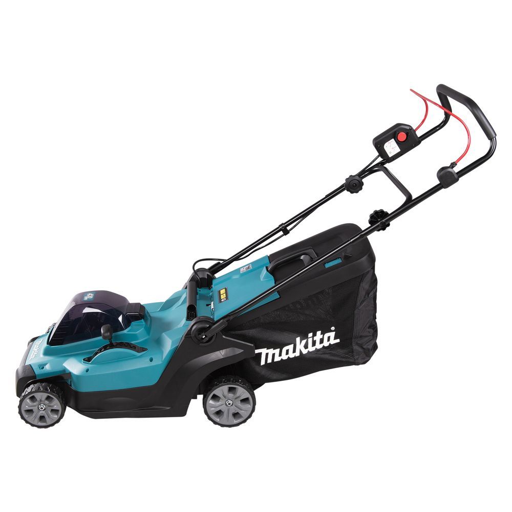 Аккумуляторный набор садовой техники Makita, 40 В: газонокосилка LM004 + триммер UR002, с АКБ 4 Ач и ЗУ