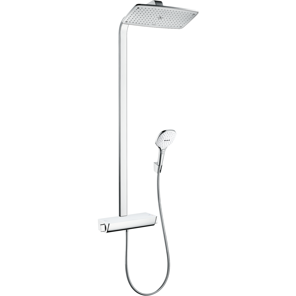 Душевая система hansgrohe Raindance E 360 1jet с термостатом 27112400, белый/хром
