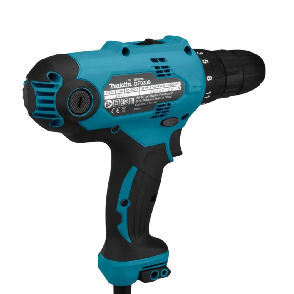 Дрель-шуруповерт Makita DF0300X1, 320 Вт, 1500 об/мин