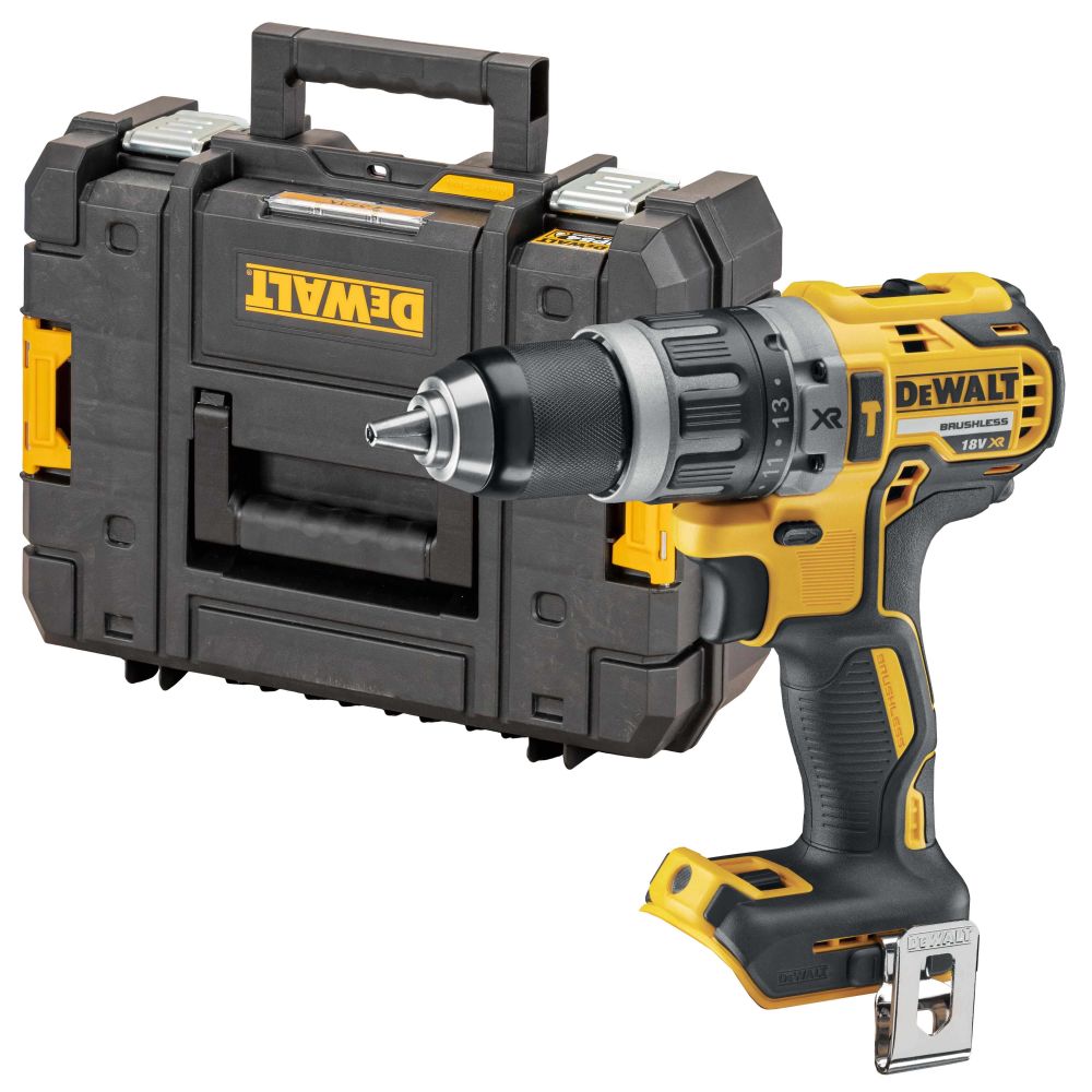 Ударная дрель-шуруповерт DEWALT DCD796NT, 18 В, 2000 об/мин, 34000 уд/мин, без АКБ и ЗУ, в кейсе TSTAK (DCD796N+DWST1-70703)