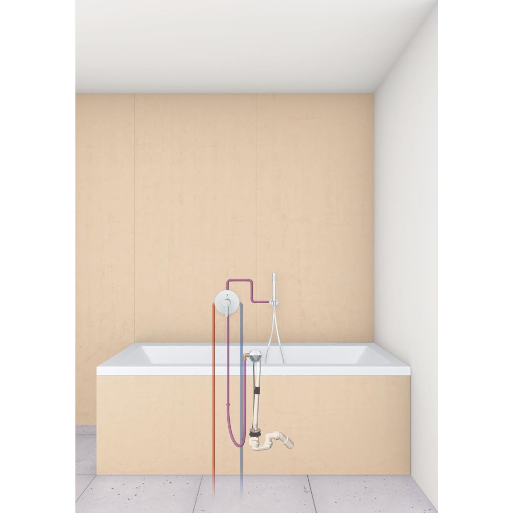 Наливной, сливной и переливной гарнитур GROHE Talentofill, внешняя часть, суперсталь (19952DC0)