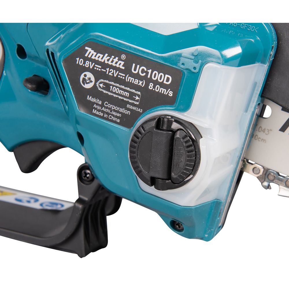 Аккумуляторная цепная пила Makita UC100DZ, 12 В, 10 см, 8 м/с, без АКБ и ЗУ