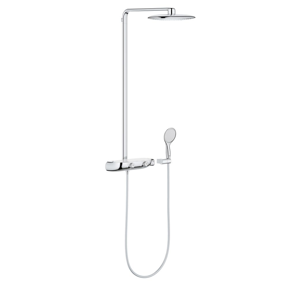 Душевая система с термостатом для настенного монтажа, GROHE Rainshower System SmartControl Mono 360, хром, (26361000)