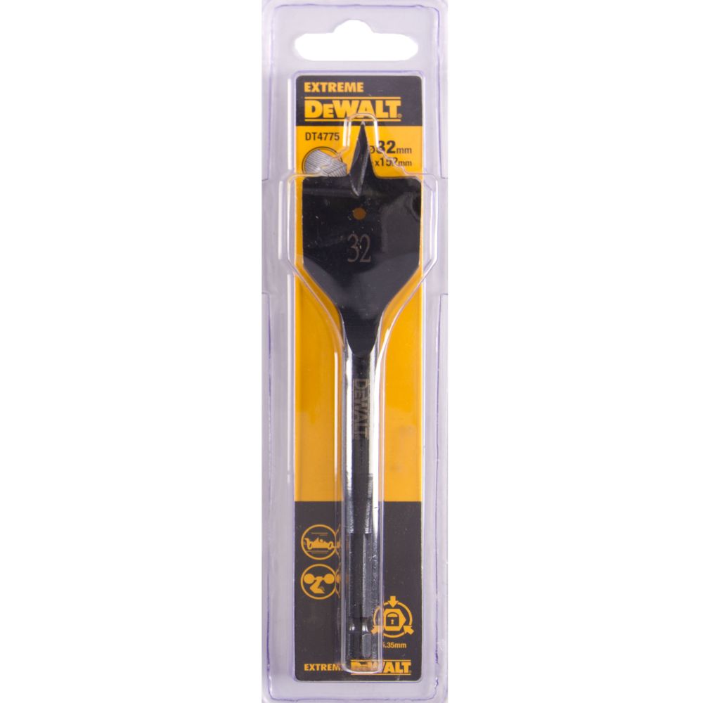 Сверло DEWALT EXTREME DT4775, по дереву перьевое IMPACT 1/4 дюйма 32 x 152 мм