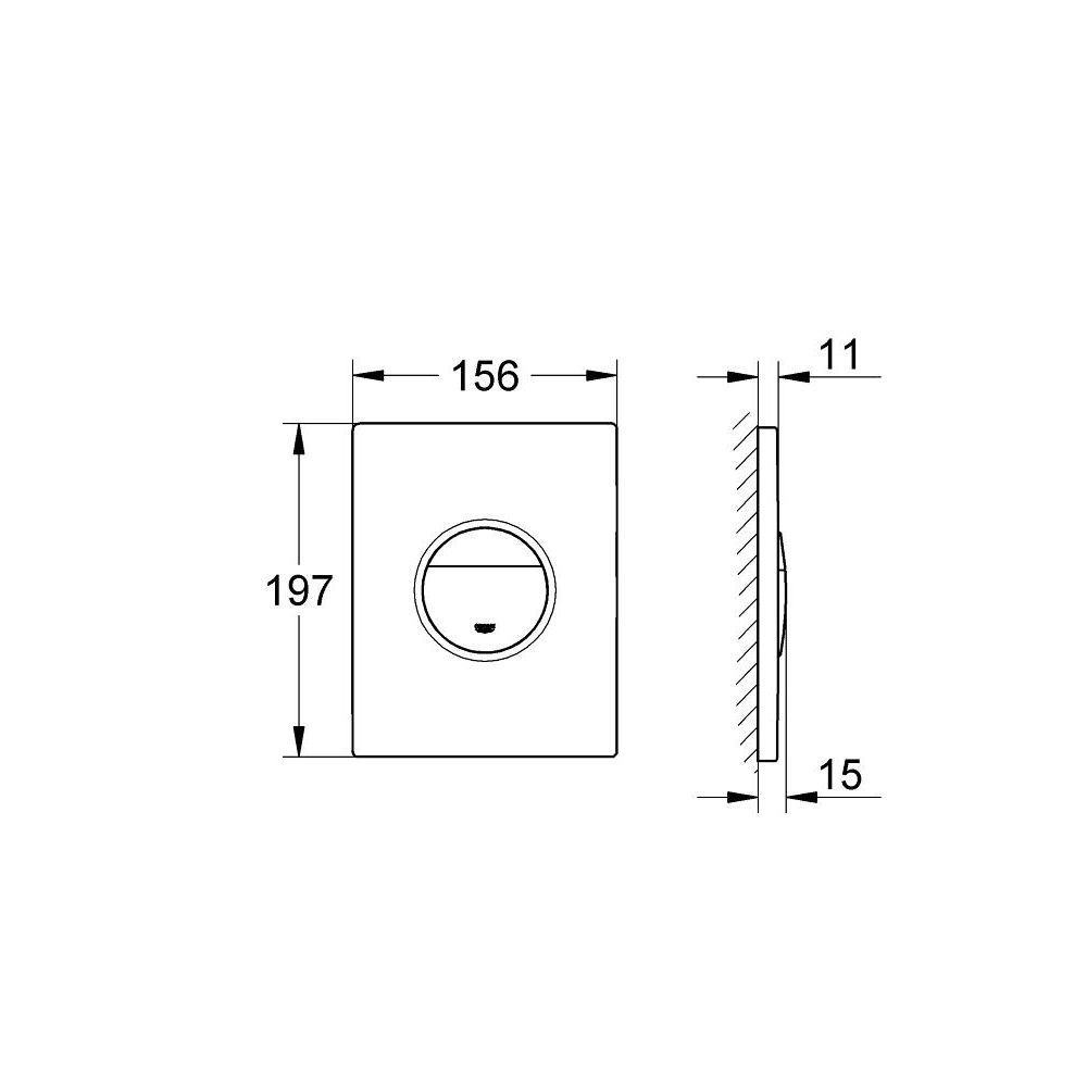 Панель смыва для унитаза GROHE Sail, 3 режима, альпин-белый (38965SH0)