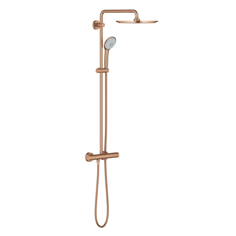 Душевая система с термостатом для настенного монтажа, GROHE Euphoria System 310, теплый закат матовый, (26075DL0)