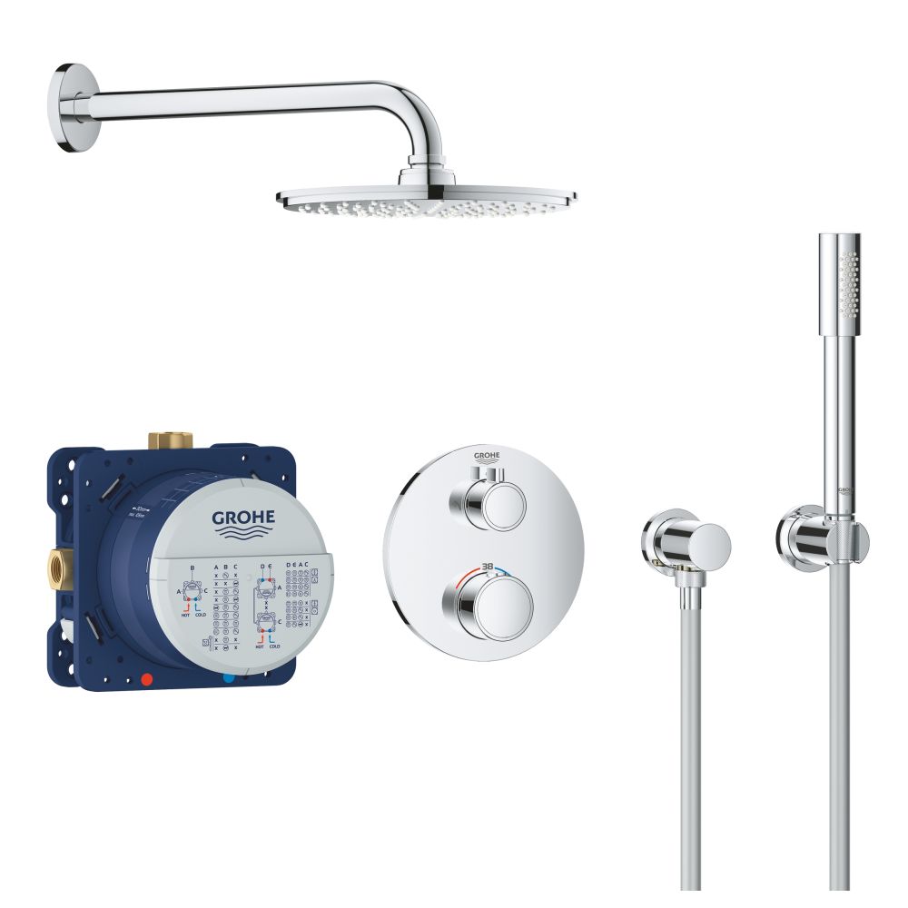 Набор для комплектации душа с Rainshower Cosmopolitan 210, GROHE Grohtherm, хром, (34732000)