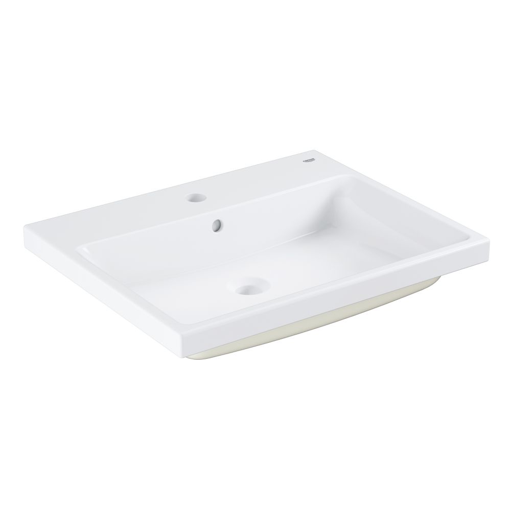 Раковина GROHE Cube Ceramic полувстраиваемая 60 см, альпин-белый (3947900H)