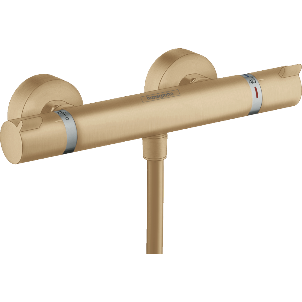 Термостат для душа hansgrohe Ecostat Comfort внешнего монтажа 13116140, шлифованная бронза