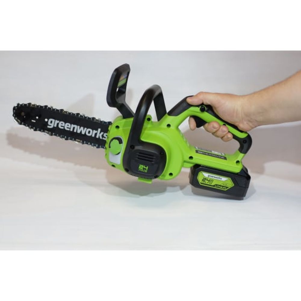 Цепная пила аккумуляторная Greenworks, 24V, 25 см, без АКБ и ЗУ, 2007707