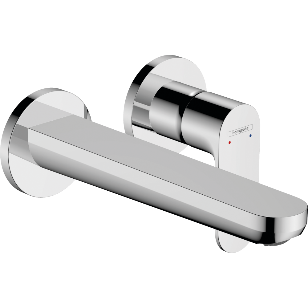 Внешняя часть смесителя для раковины hansgrohe Rebris S скрытого монтажа, настенный, с изливом 19.5 см 72528000, хром