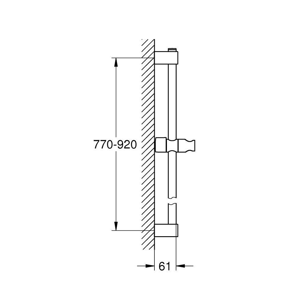 Душевая штанга GROHE Tempesta, 900 мм, хром (27524001)