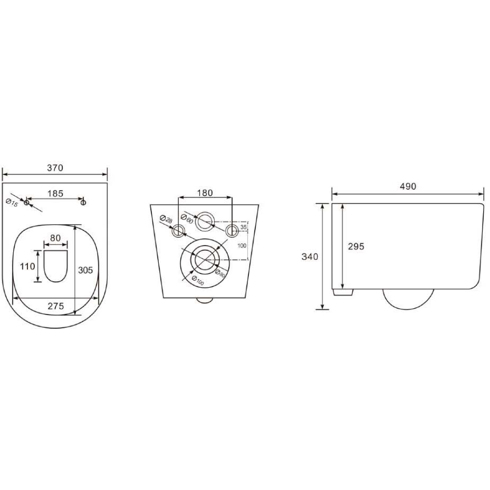 Унитаз Aquatek МИЯ подвесной с сиденьем с микролифтом, белый AQ2004-00