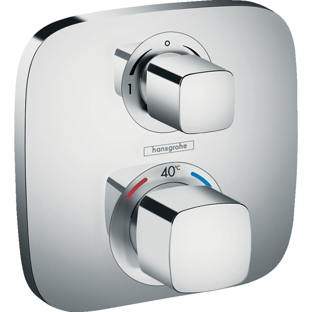 Внешняя часть термостата для душа hansgrohe Ecostat E скрытого монтажа 15708000, хром
