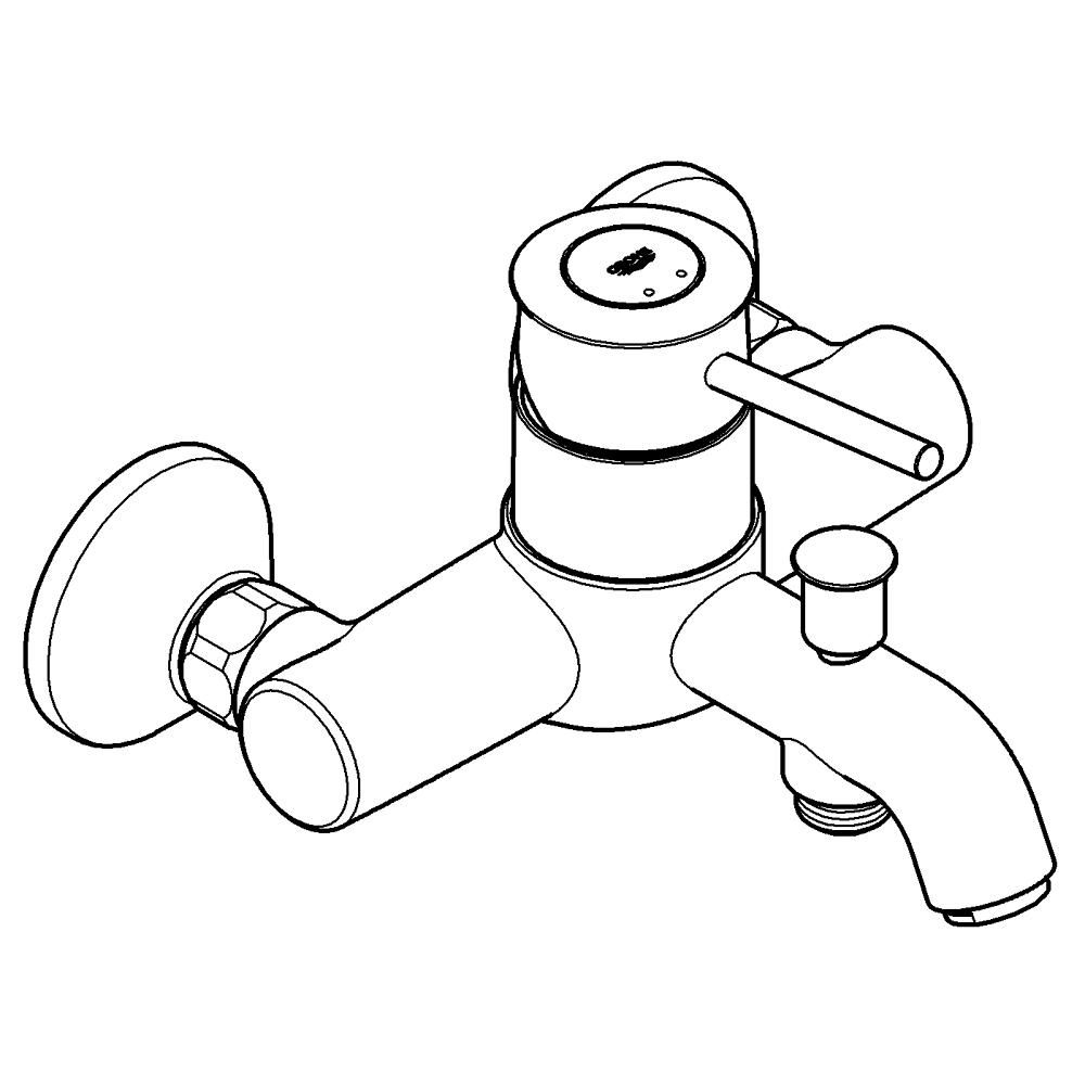 Смеситель для ванны GROHE BauClassic, хром (32865000/U), уцененный товар