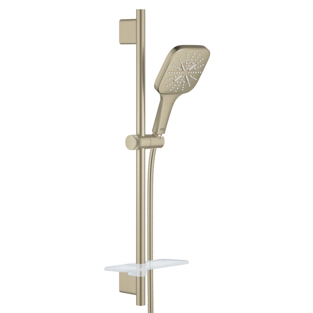Душевой гарнитур GROHE Rainshower SmartActive 130 Cube, 3 вида струй, никель матовый (26585EN0)