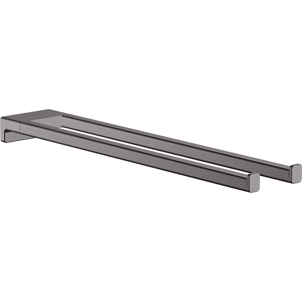 Держатель для полотенец hansgrohe AddStoris двойной 41770340, шлифованный черный хром