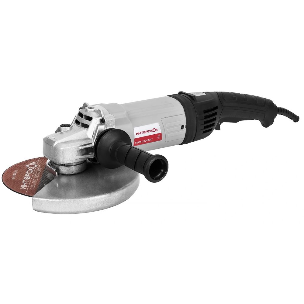 Угловая шлифмашина ИНТЕРСКОЛ УШМ-2324АВС, 2400 Вт, 230 мм, 6500 об/мин (832.0.4.40)