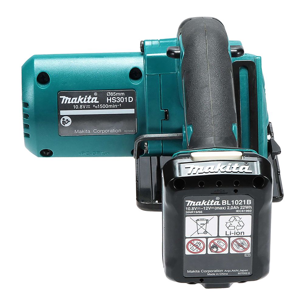 Аккумуляторная дисковая пила Makita HS301DZ, 10.8 В, 85 мм, 1500 об/мин, без АКБ и ЗУ