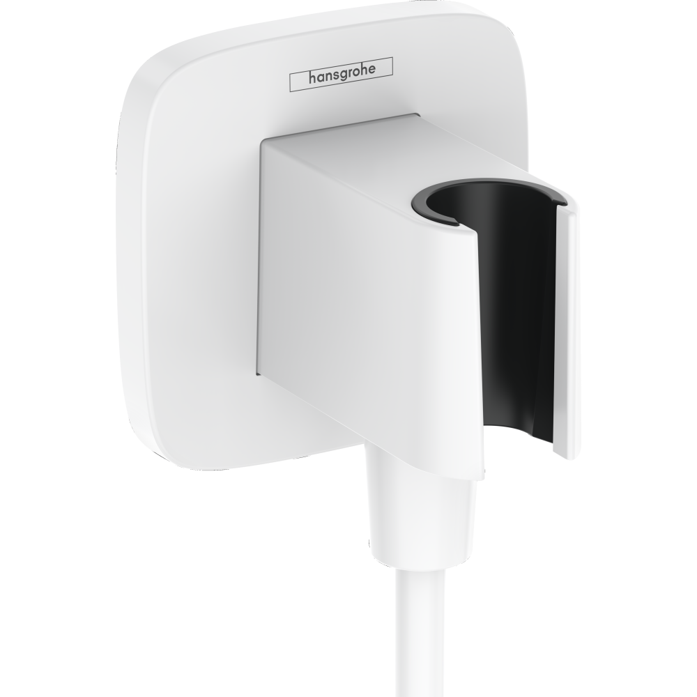 Шланговое подключение hansgrohe FixFit Porter Q с держателем для душа 26887700, матовый белый