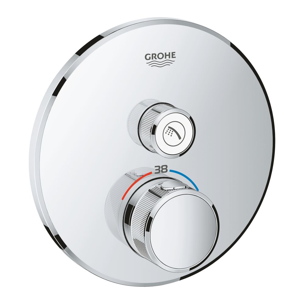 Внешняя часть термостата для душа GROHE Grohtherm SmartControl на 1 потребителя, хром (29118000)