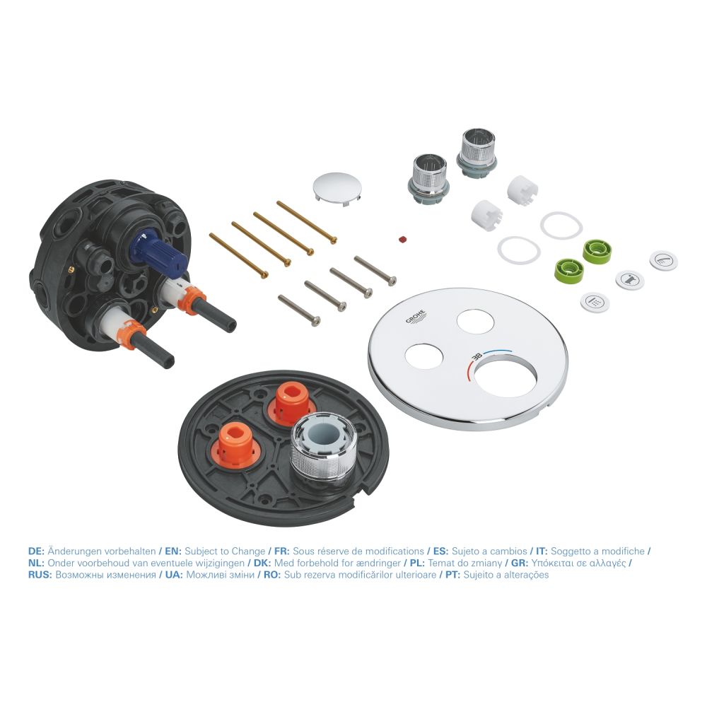 Внешняя часть термостата для душа GROHE Grohtherm SmartControl на 2 потребителя, круглая, хром (29119000)