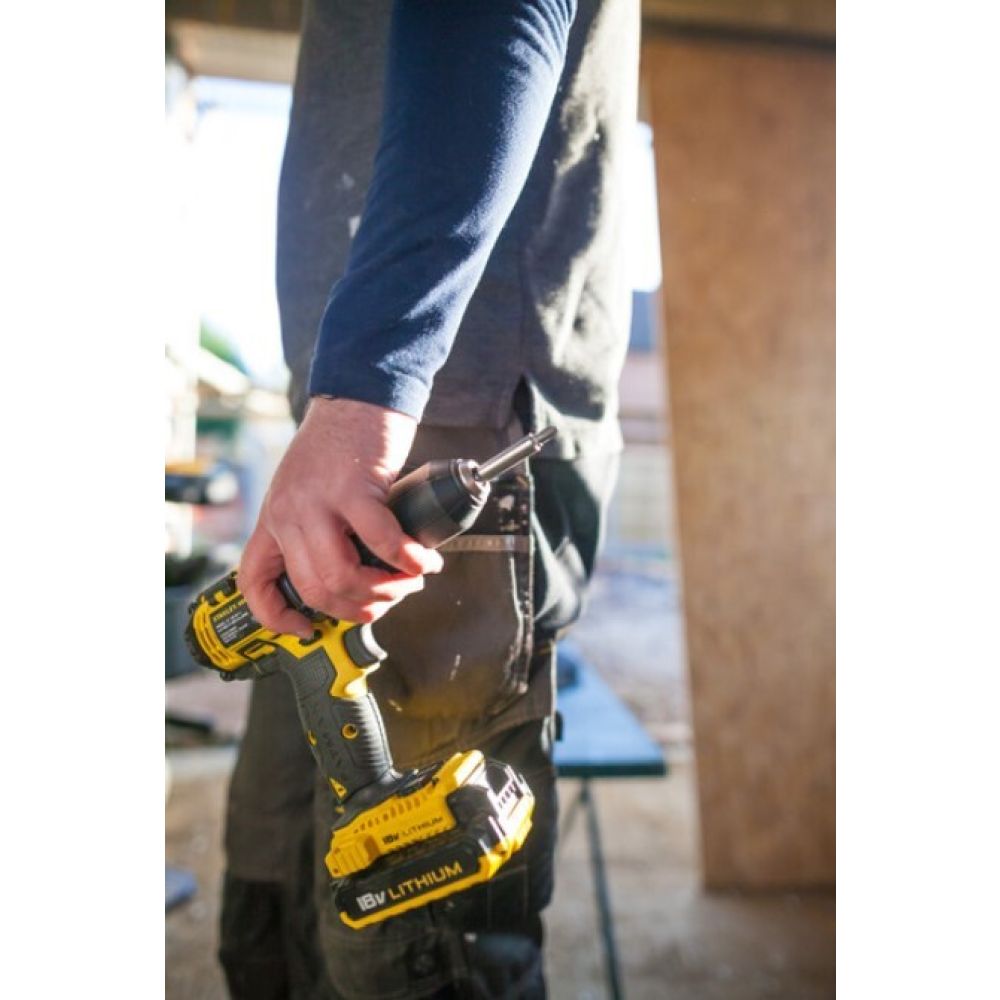 Аккумуляторная ударная дрель-шуруповерт Stanley Fatmax FMC625D2, кейс, 18В, Li-ion