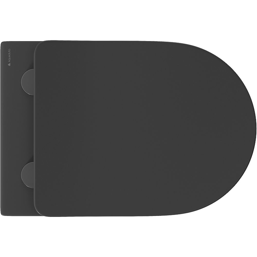 Унитаз подвесной Aqueduto CONE 525*360 безободковый, сиденье с микролифтом, черный матовый (CON0140)