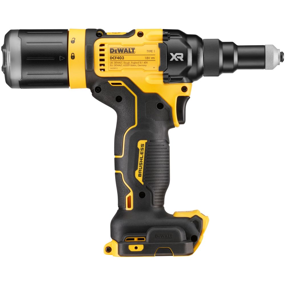 Аккумуляторный заклепочный пистолет DEWALT DCF403E1GT, 18 В, с АКБ 1.7 Ач и ЗУ, в кейсе TSTAK (DCF403E1GT-QW)