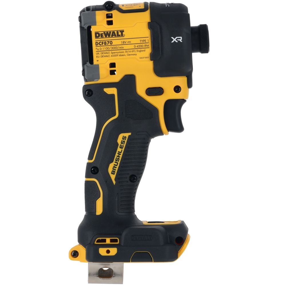 Аккумуляторный масляный шуруповерт DEWALT DCF870NT, 18 В, 56 Нм, 4200 уд/мин, без АКБ и ЗУ, в кейсе TSTAK (DCF870NT-XJ)