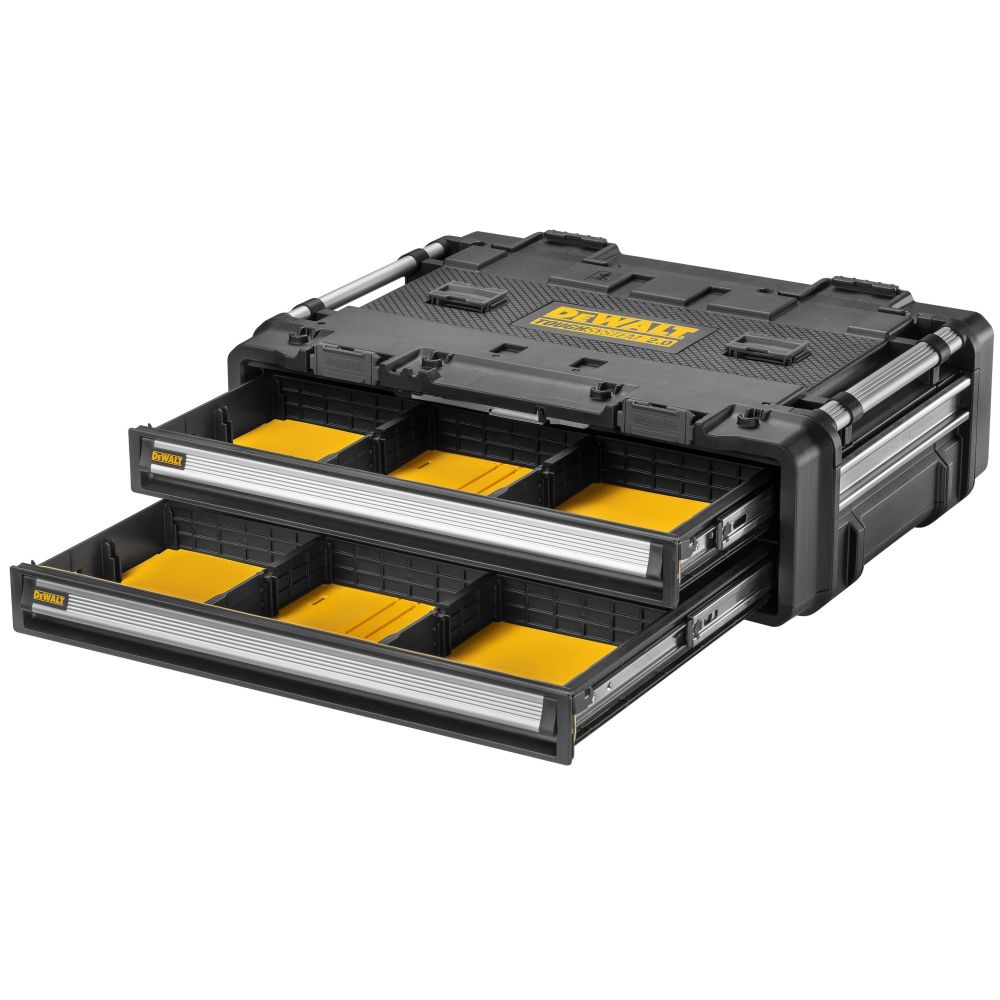 Модульная рабочая станция DEWALT TOUGHSYSTEM DXL DWST60510-1: 3 ящика для инструмента + рабочая поверхность, на колесной базе