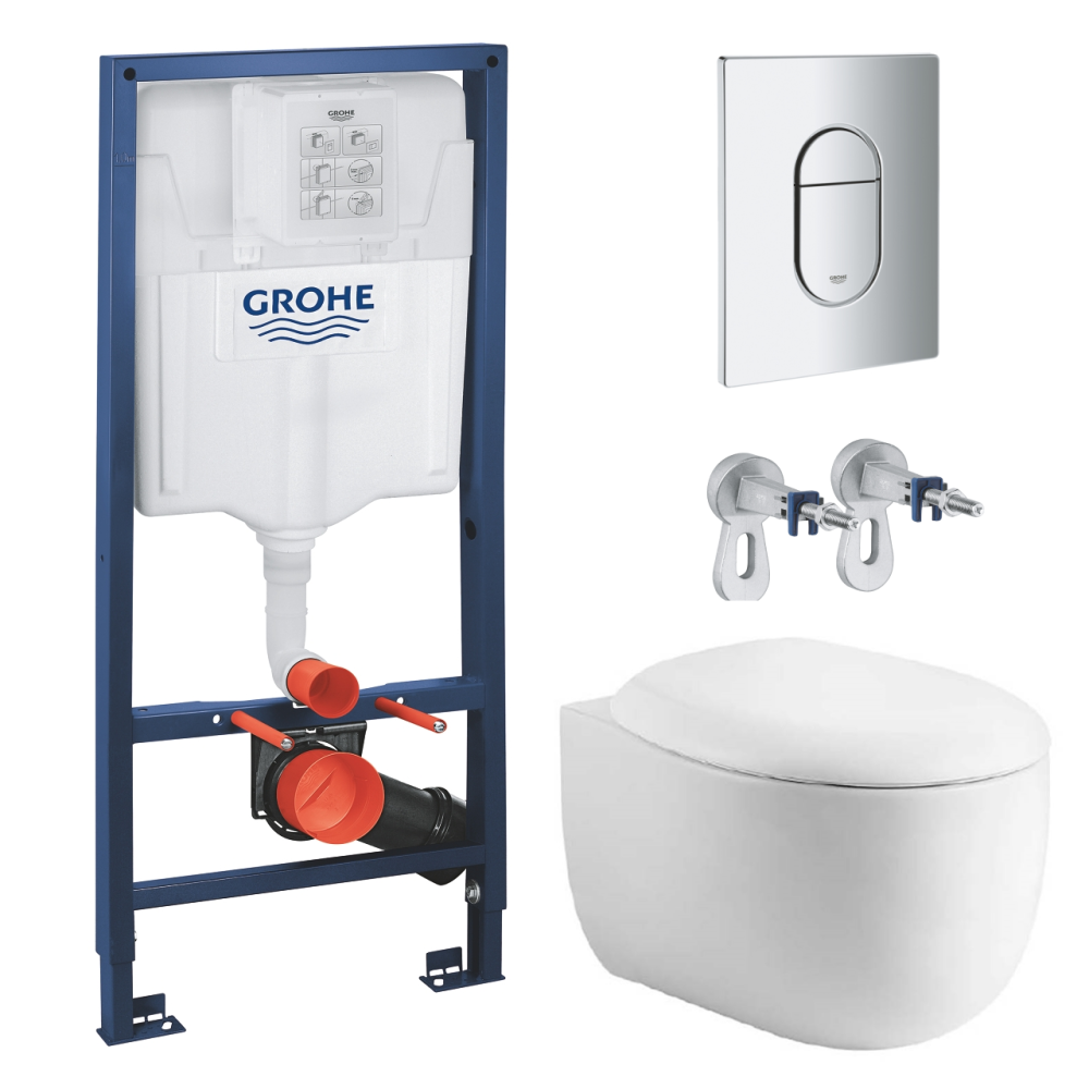 Комплект инсталляции GROHE NW0145/S с унитазом Aquatek АЛЬТАИР и сиденьем с микролифтом (NW0164/S)