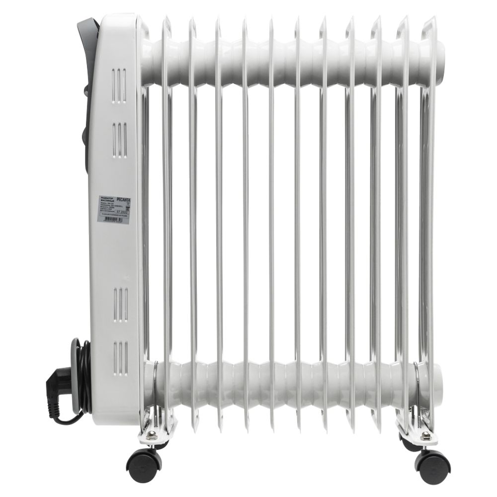 Радиатор масляный Ресанта ОМ-12Н, 2500 Вт, до 25 м², 67/3/9