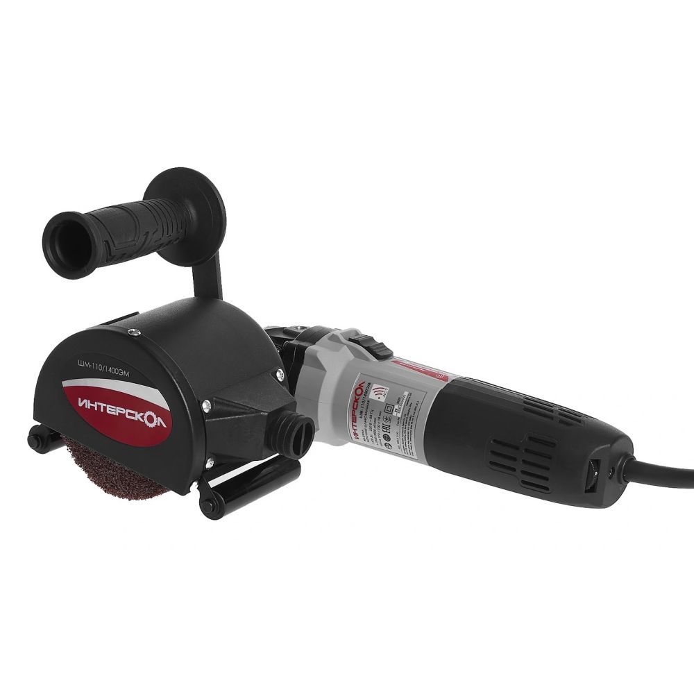 Угловая щеточношлифовальная машина ИНТЕРСКОЛ ШМ-110/1400ЭМ, 1400 Вт, 110 мм, 4000 об/мин (650.1.0.00)
