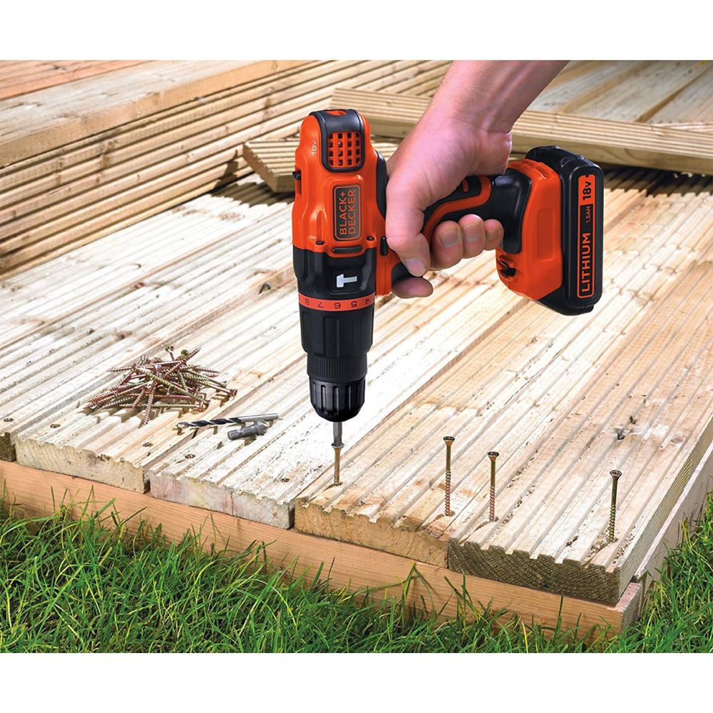 Аккумуляторная ударная дрель-шуруповерт BLACK+DECKER BDCH188N, без аккумулятора и з\у