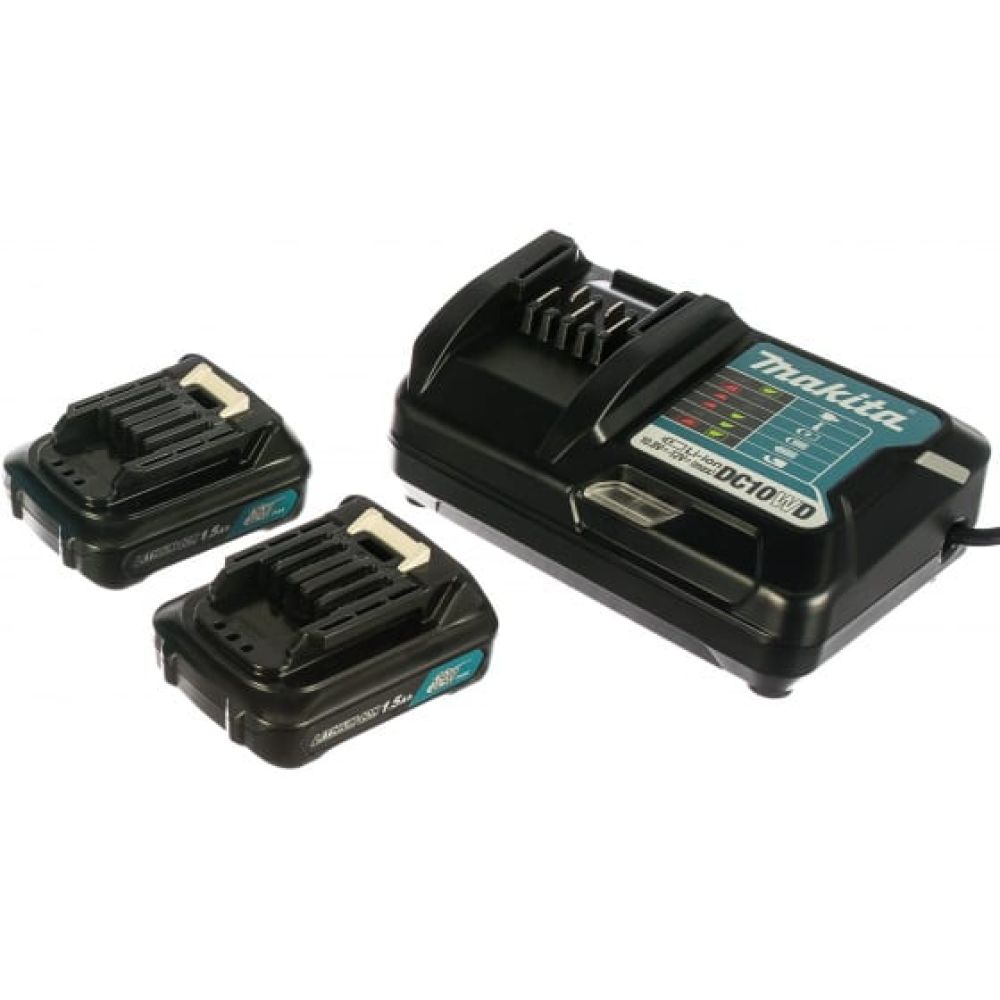 Набор Makita PSK MKP1WY122: 2 АКБ BL1016, Li-Ion, 12 В, 1.5 Ач и зарядное устройство DC10WD, 10.8/12 В, 2 А, в кейсе MakPac, 197644-6