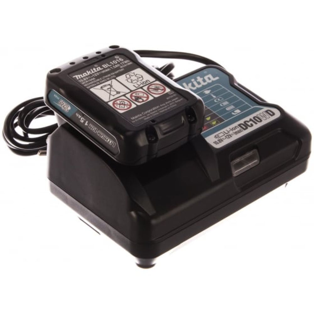 Набор Makita PSK MKP1WY122: 2 АКБ BL1016, Li-Ion, 12 В, 1.5 Ач и зарядное устройство DC10WD, 10.8/12 В, 2 А, в кейсе MakPac, 197644-6