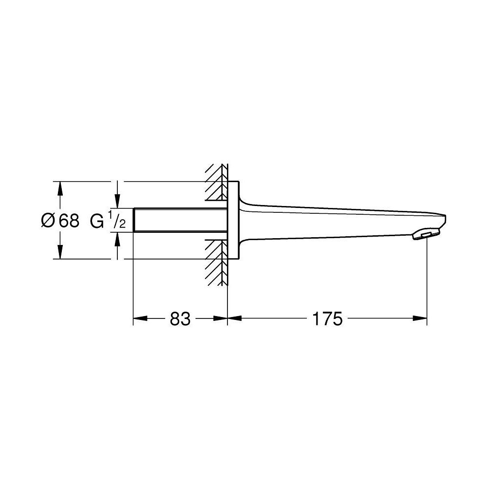 Излив для ванны GROHE Euroeco, хром (13471001)