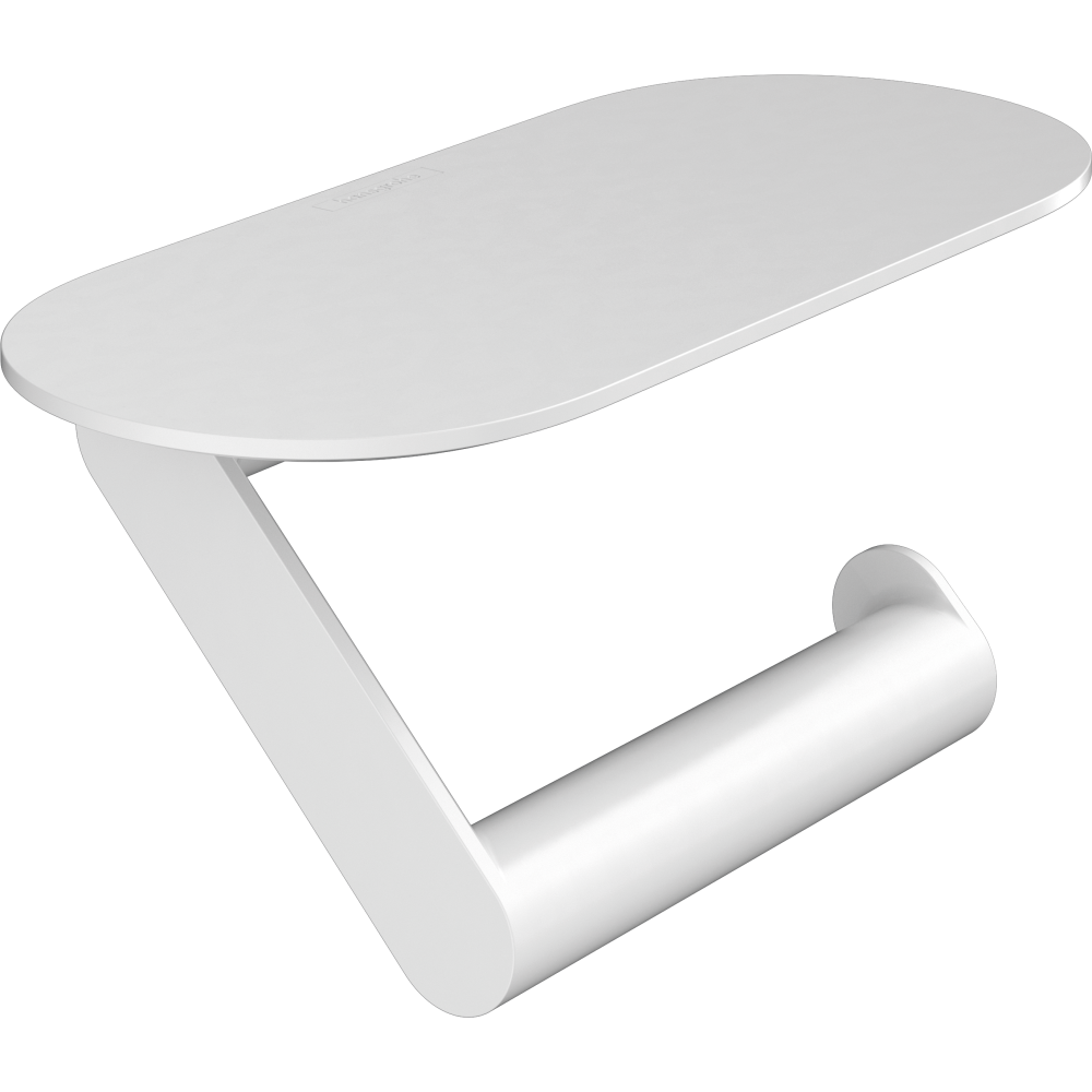 Держатель для туалетной бумаги hansgrohe WallStoris с полкой 27928700, матовый белый