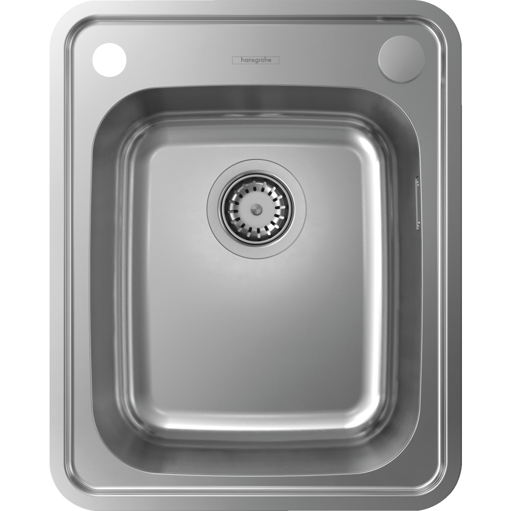 Кухонная мойка hansgrohe S41 S412-F340 врезная 43334800, нержавеющая сталь