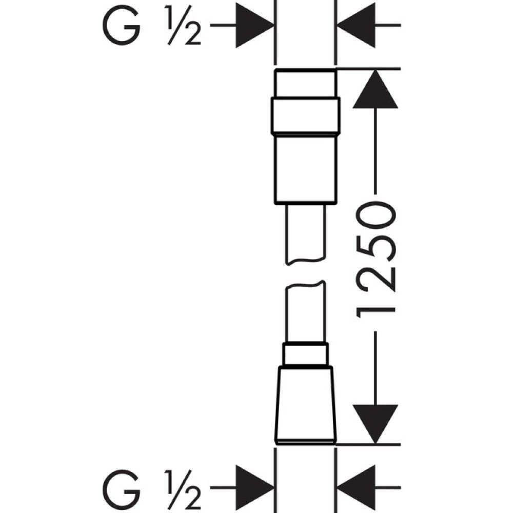 Душевой шланг hansgrohe Isiflex 125 см с регулировкой напора воды 28249000, хром