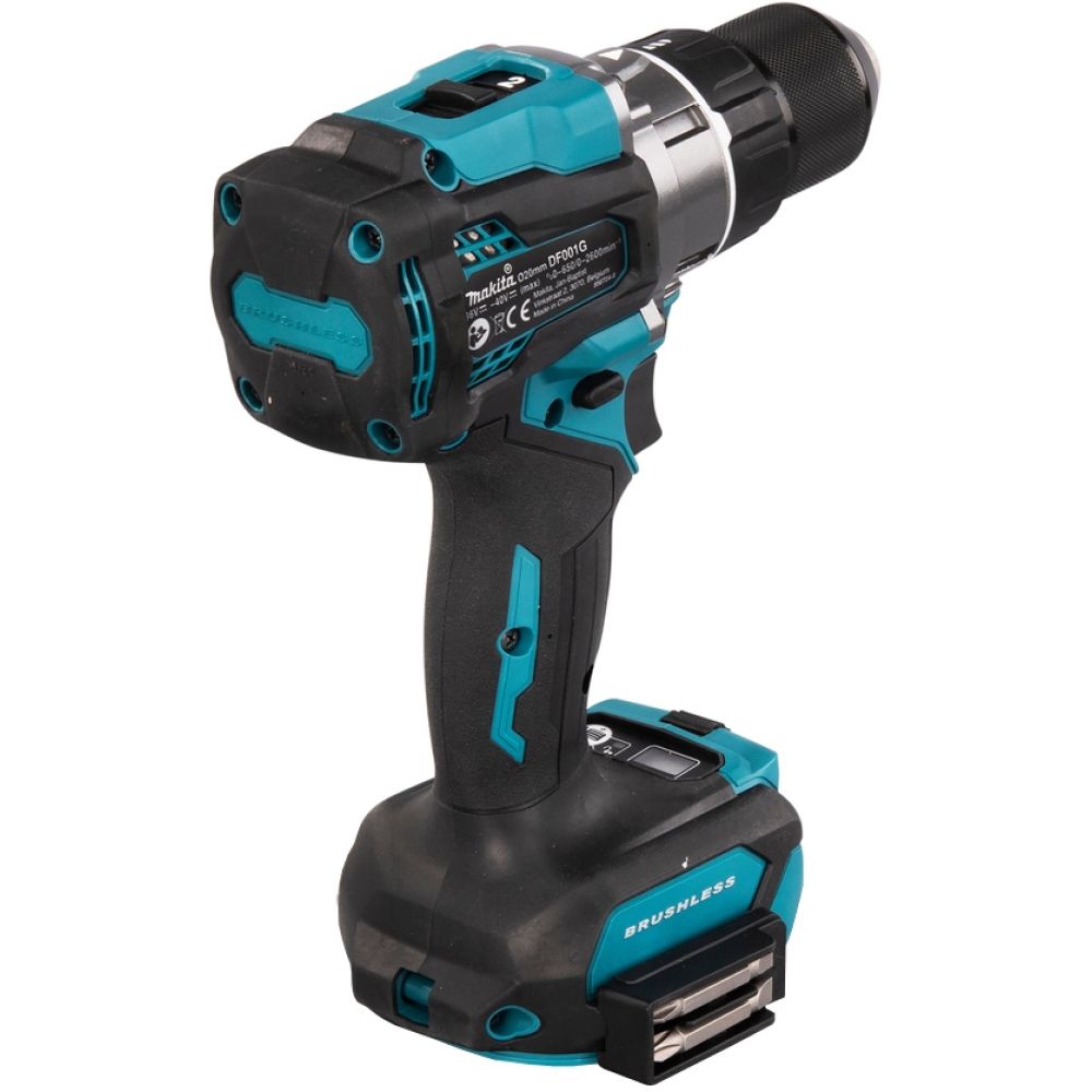 Набор аккумуляторного инструмента Makita, 40 В: угловая шлифмашина GA013GZ + дрель-шуруповерт DF001GZ, с АКБ 4 Ач и быстрым ЗУ 6 А (PT1422)