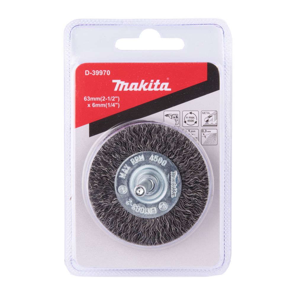 Щетка проволочная дисковая Makita 63 мм, (D-39970)