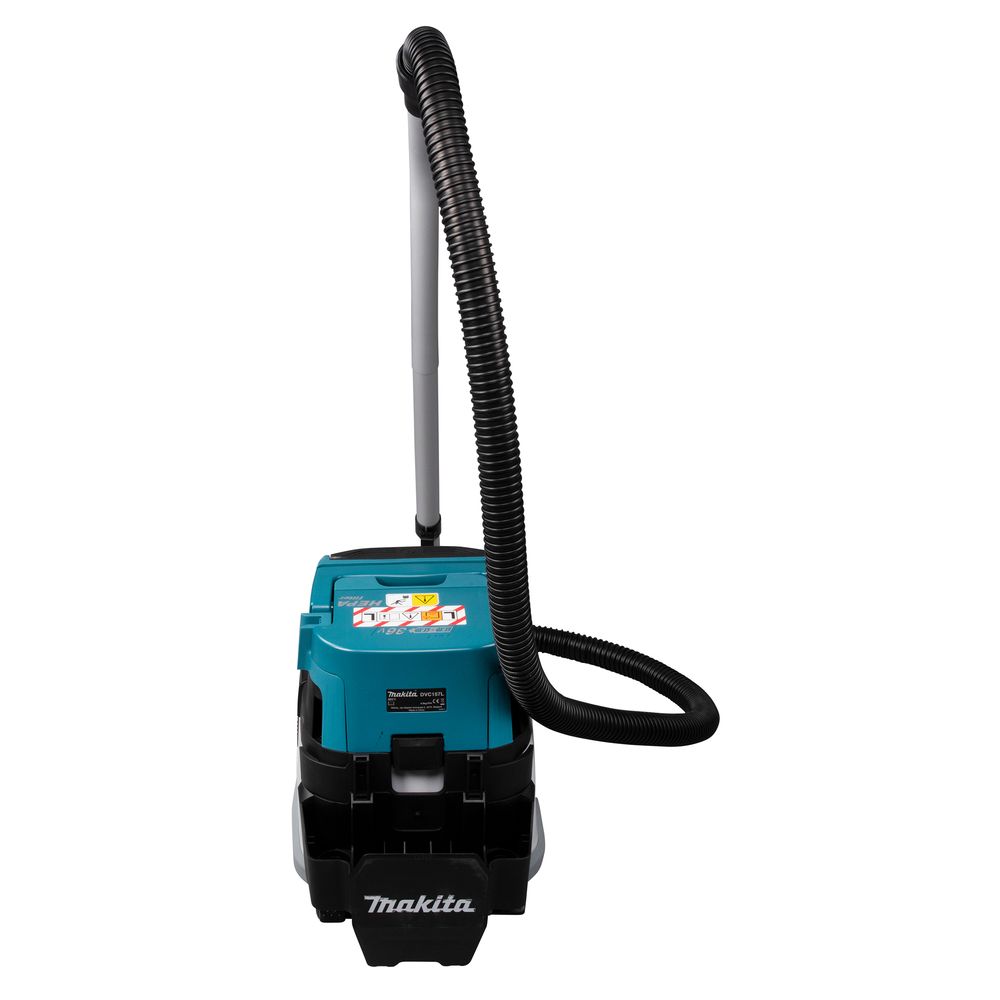 Аккумуляторный строительный пылесос Makita DVC157L, 2x18 В, 15 л, с 2 АКБ 5 Ач, без ЗУ (DUST-KITM12)