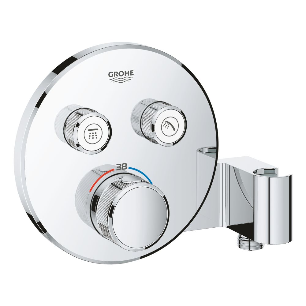 Внешняя часть термостата для ванны и душа GROHE Grohtherm SmartControl на 2 потребителя, хром (29120000)