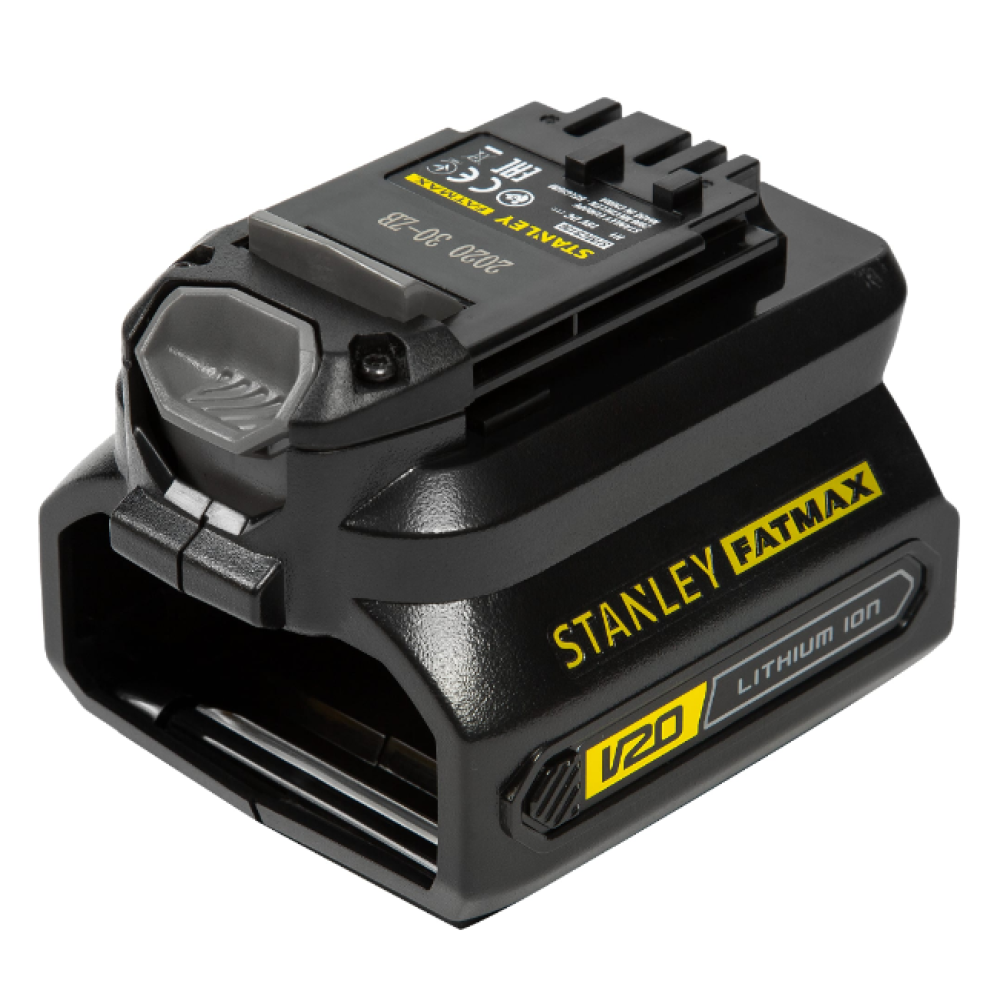 Набор: Аккумуляторная сабельная пила Stanley Fatmax FMC675B + Аккумулятор SB202 + Зарядное устройство SC200 + Адаптер для аккумуляторов SFMCB100