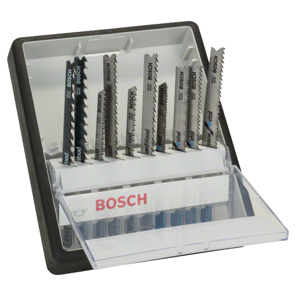 Набор пилок для лобзика Bosch Robust Line, по дереву и металлу, 10 шт. (2.607.010.542)