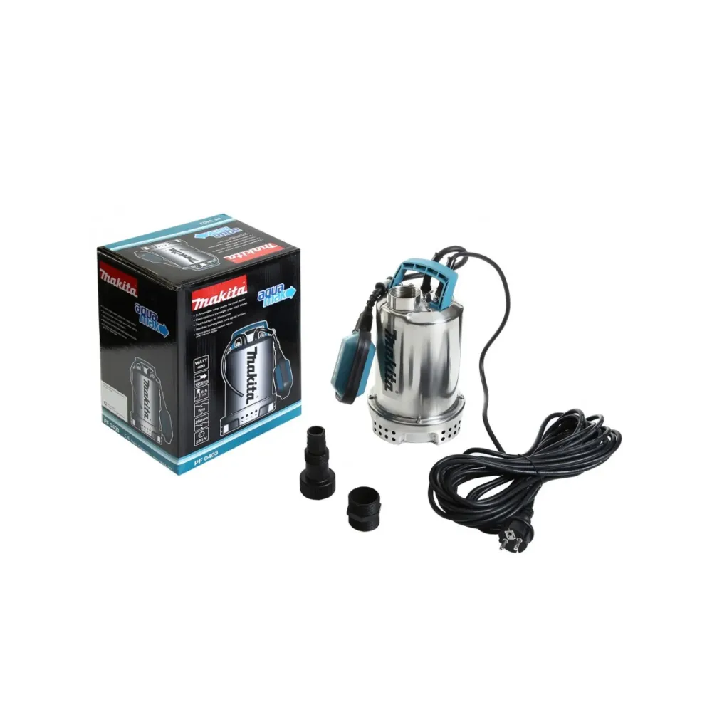 Дренажный насос Makita PF0403, 400 Вт, 0.6 бар, 120 л/мин