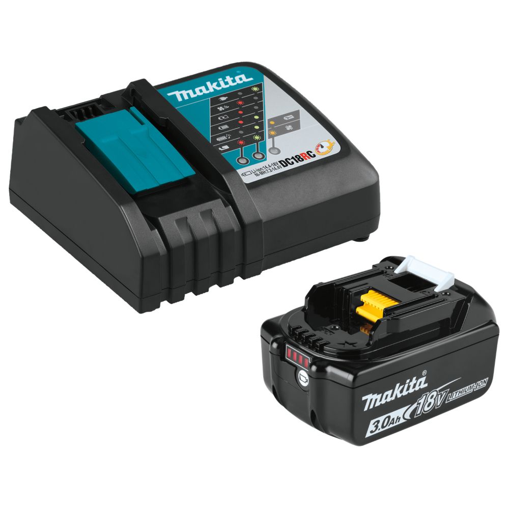 Набор аккумуляторного инструмента Makita, 18 В: шуруповерт DTD153 + гайковерт DTW300, с АКБ 3 Ач и быстрым ЗУ (PT1325)