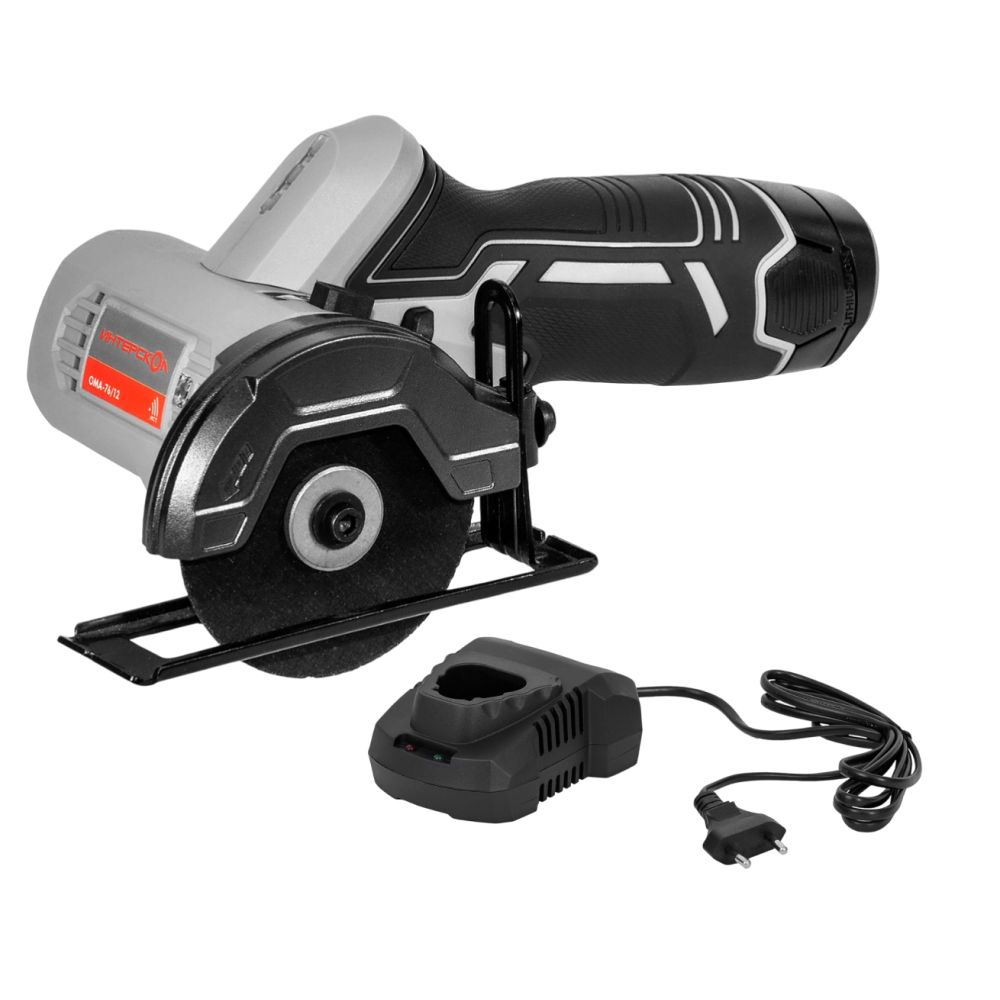 Аккумуляторная отрезная машина ИНТЕРСКОЛ ОМА-76/12, 12 В12500 об/мин, с АКБ 2 Ач и ЗУ (810.0.0.70-B2C)